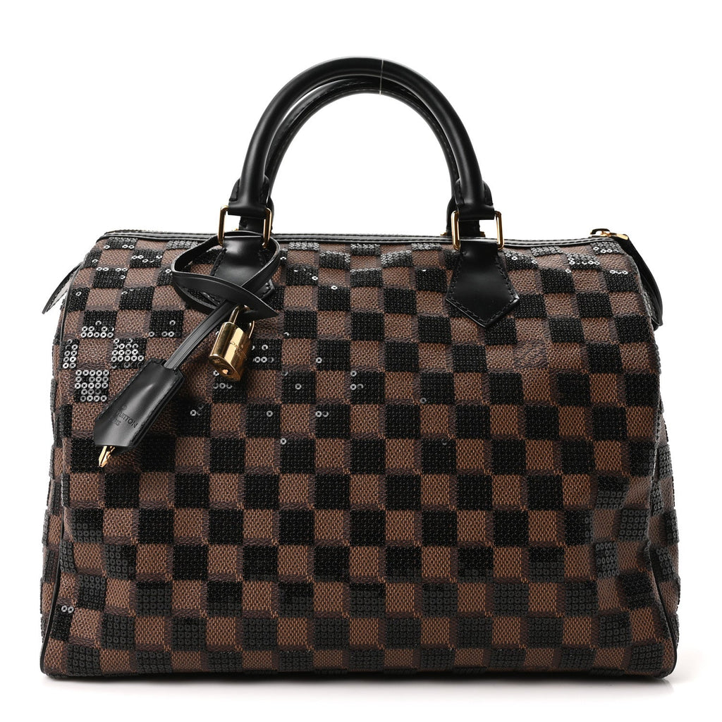 Damier Paillettes Speedy 30 Black