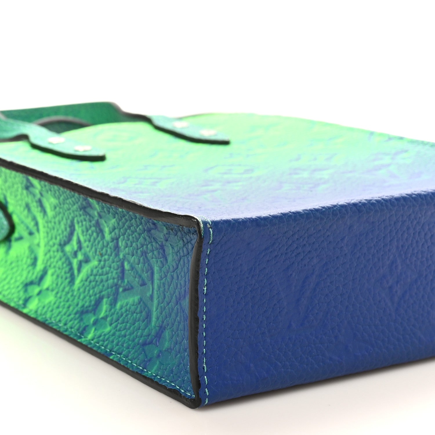 Taurillon Illusion Sac Plat XS Bleu Vert