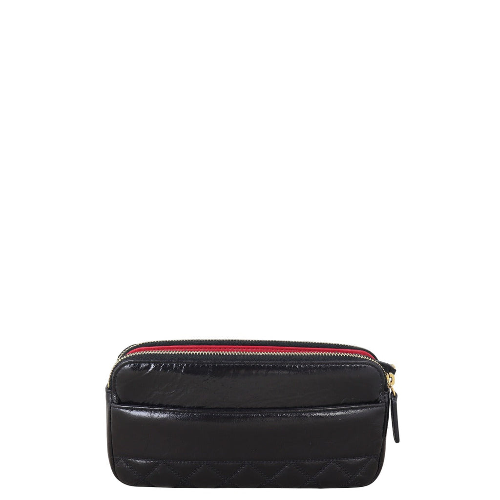 Chanel CC Double Zip Clutch with Chain