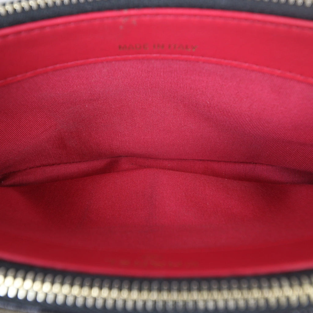 Chanel CC Double Zip Clutch with Chain