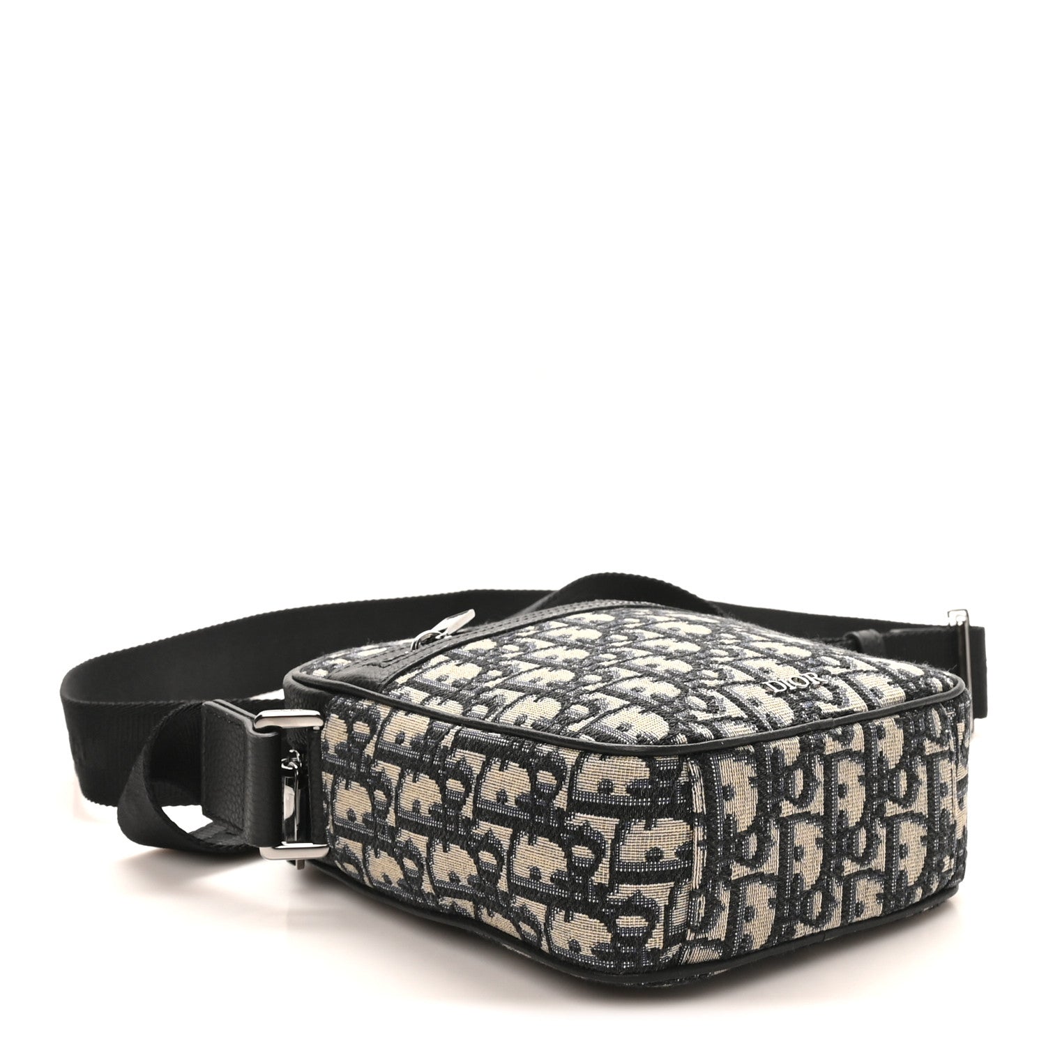 Oblique Messenger Pouch Beige Black