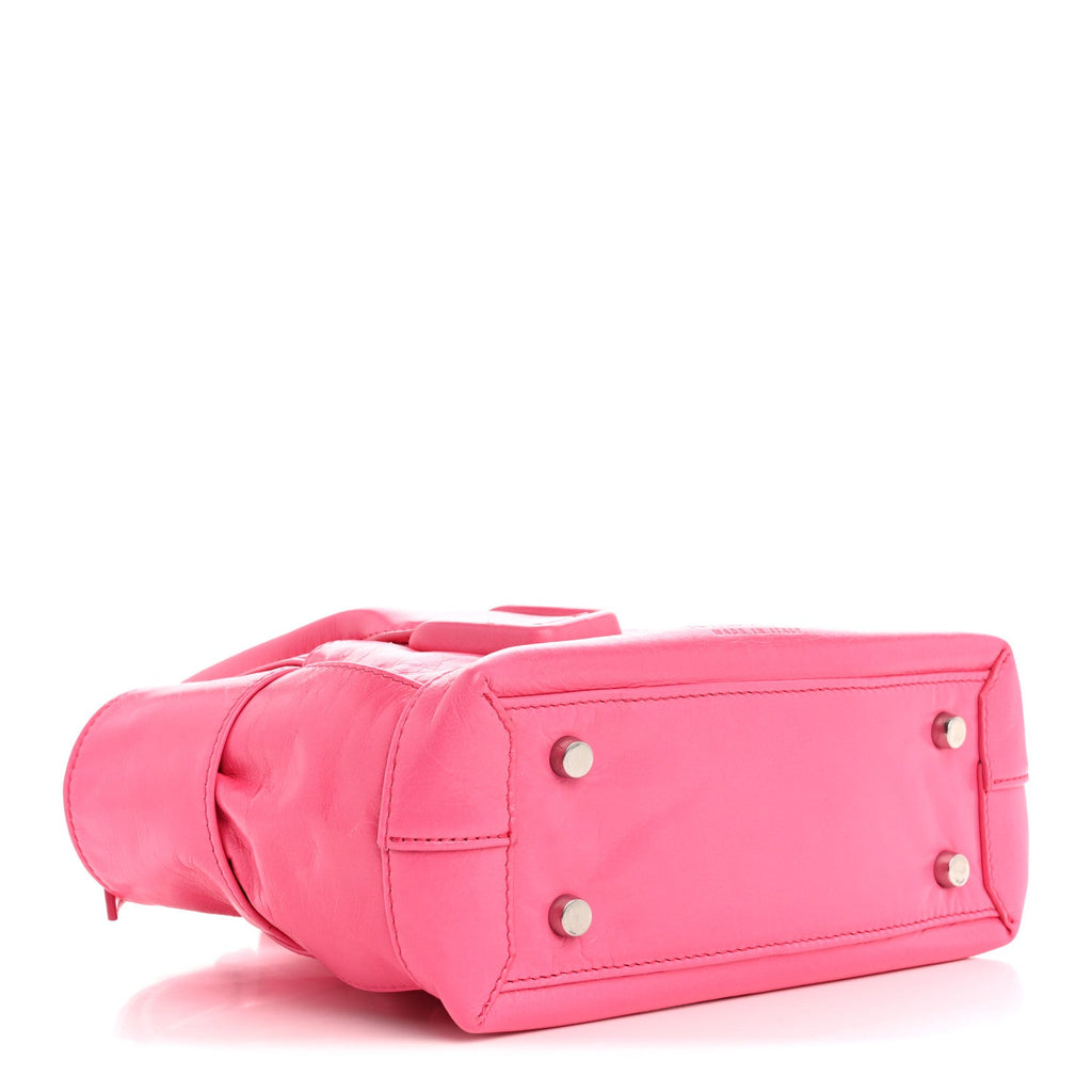Paper Calfskin Maxi Intrecciato Mini Arco Pink