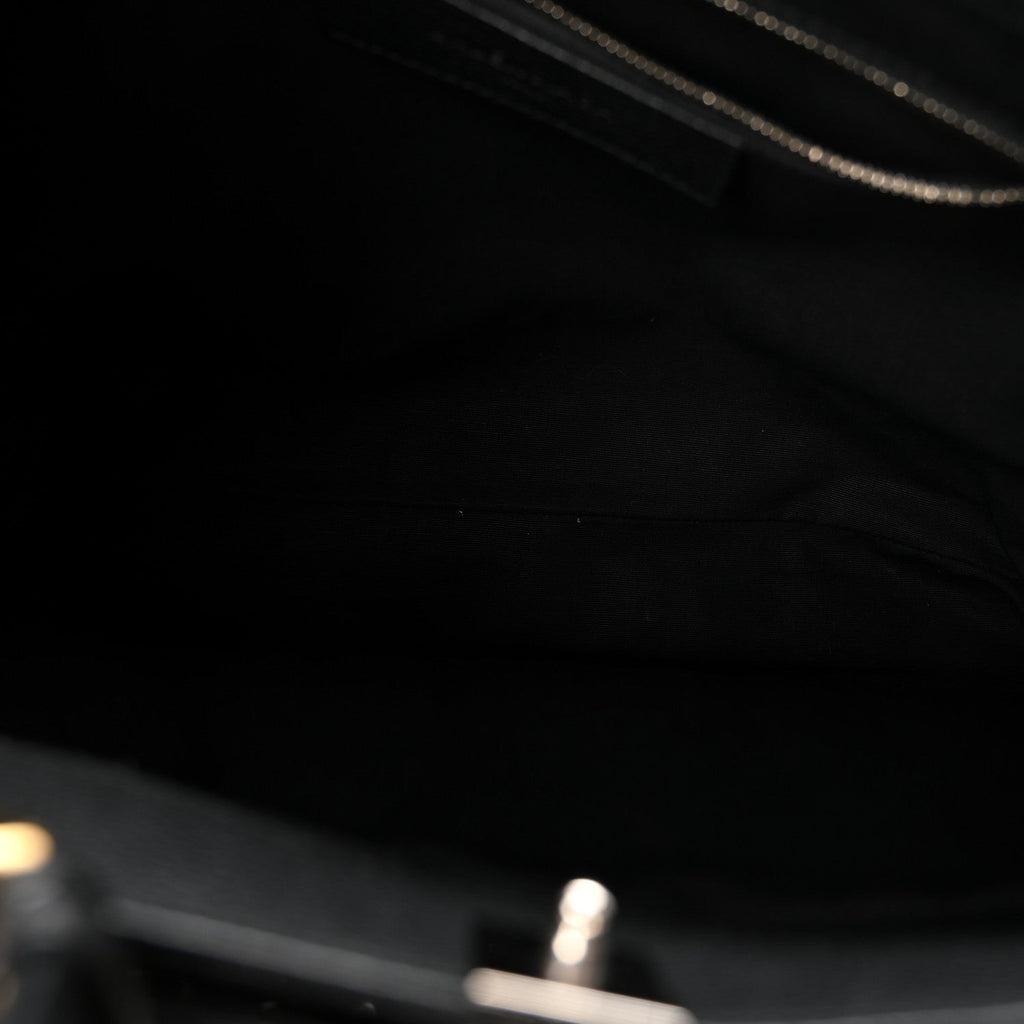 Calfskin Le Dix Soft Cabas M Shoulder Bag Black