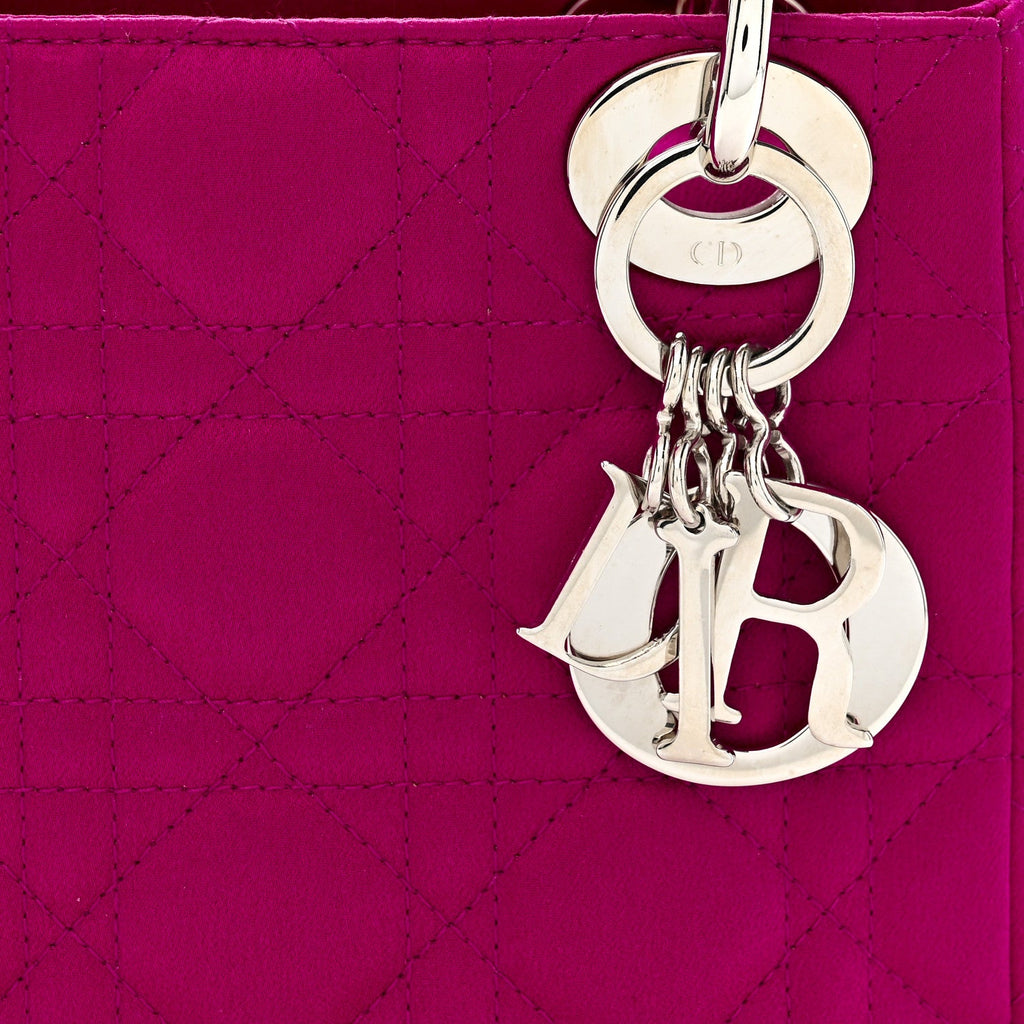 Satin Cannage Mini Lady Dior Pink