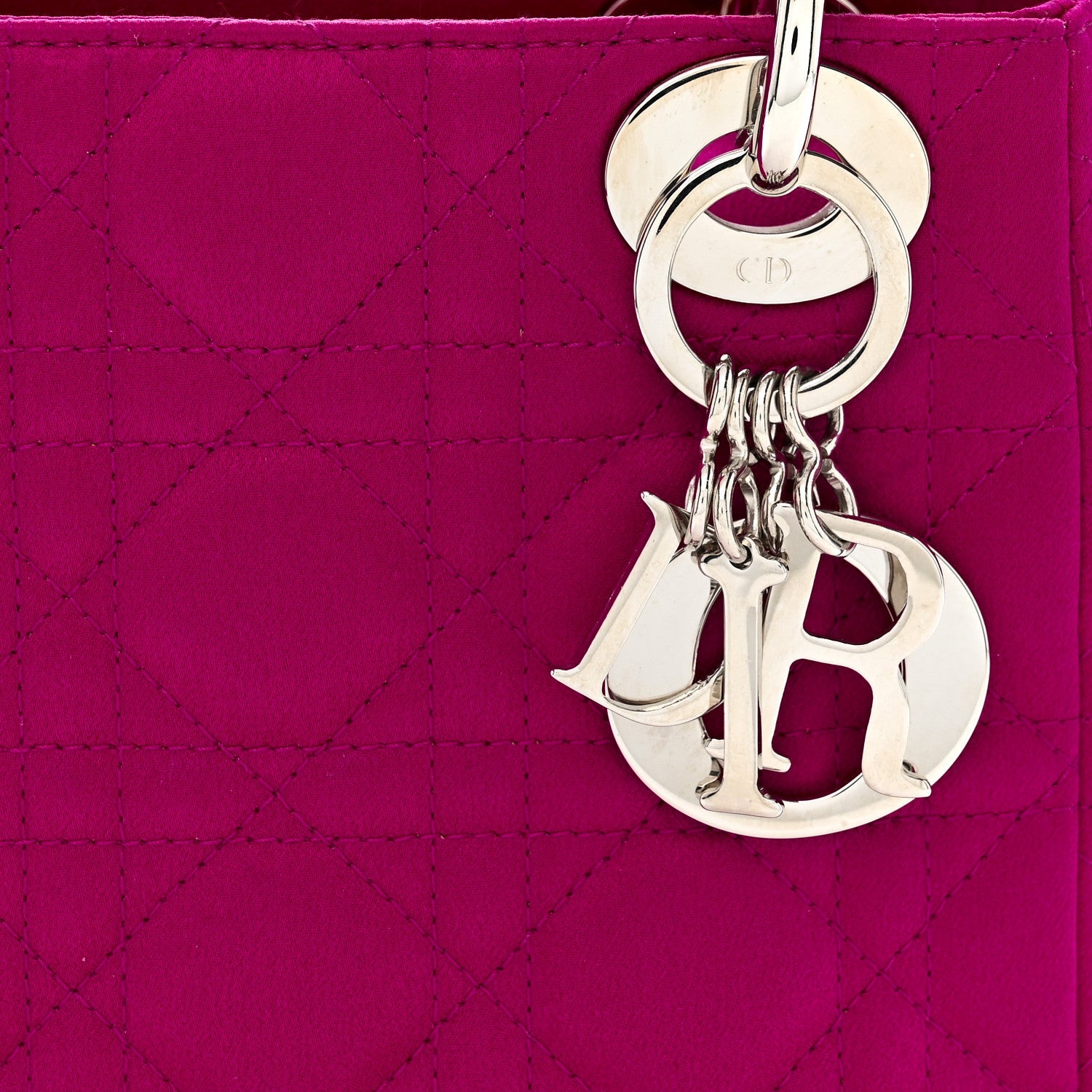 Satin Cannage Mini Lady Dior Pink