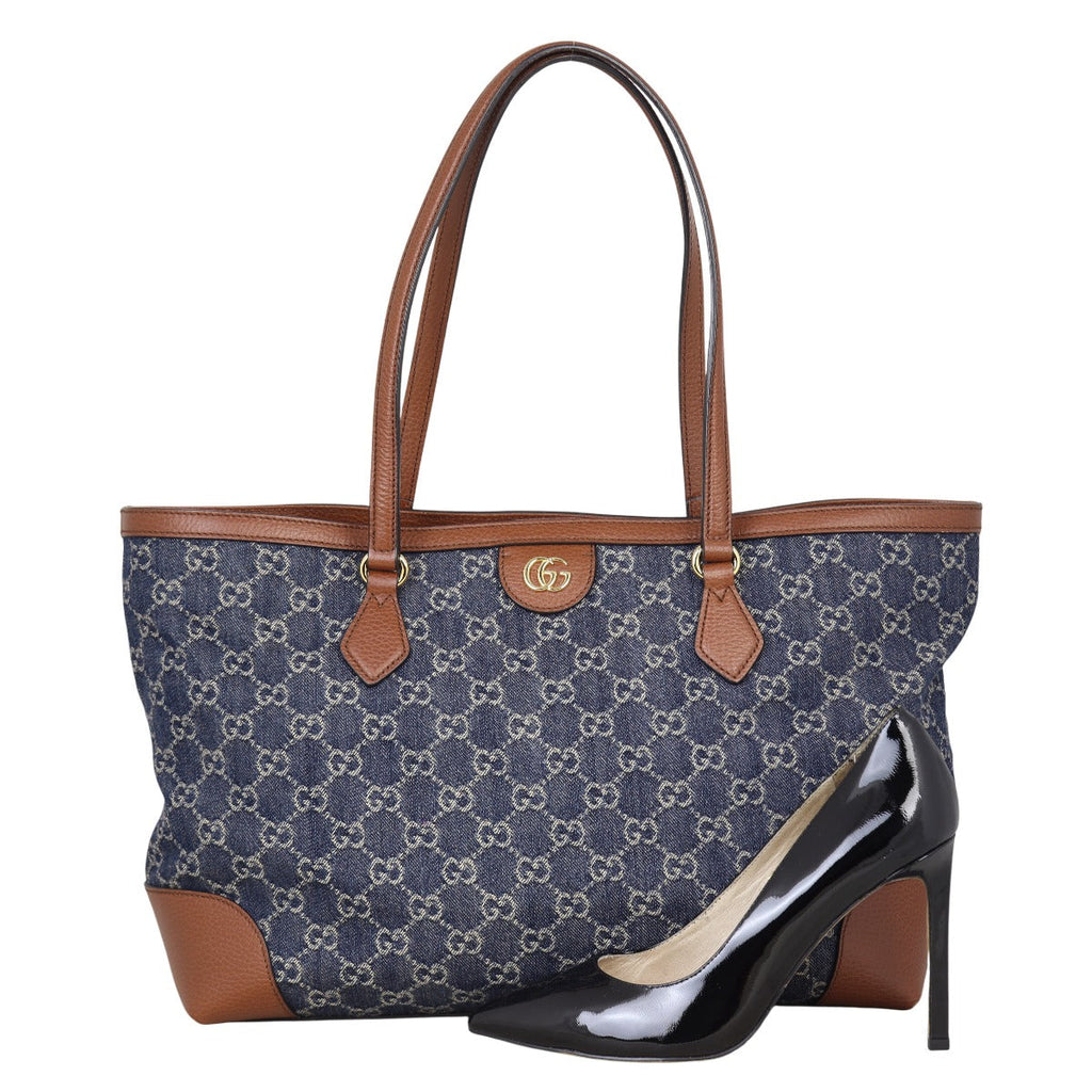 Gucci GG Denim Ophidia Medium Tote