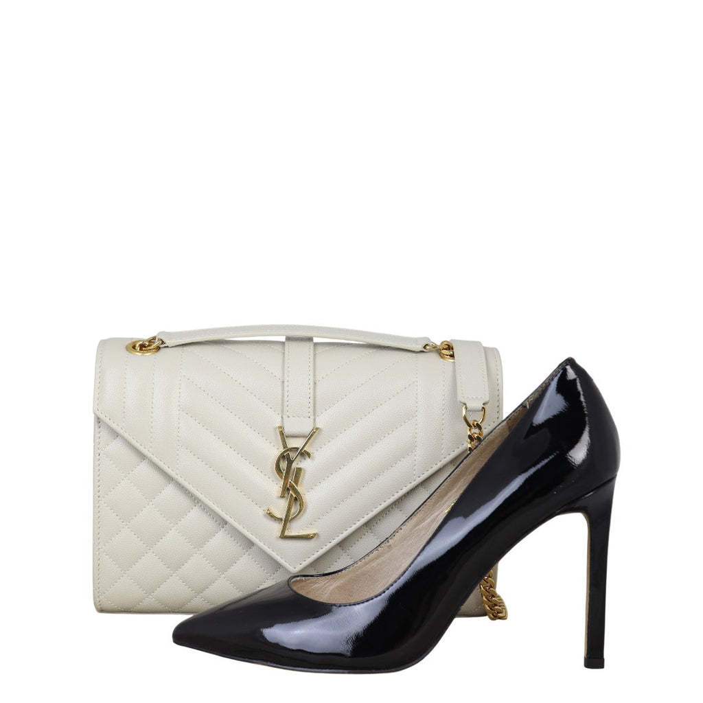 Saint Laurent Monogram Mix Matelasse Envelope Chain Bag Medium