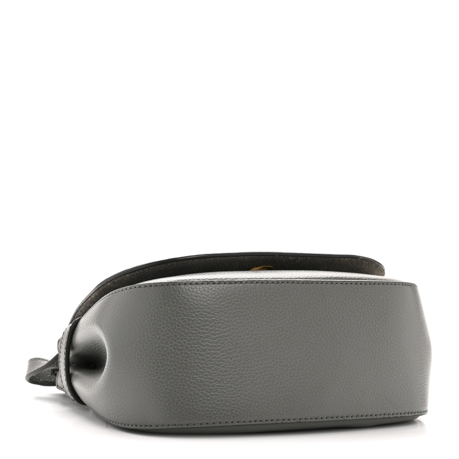 Small Classic Grain Calfskin Small Amberley Satchel Charcoal