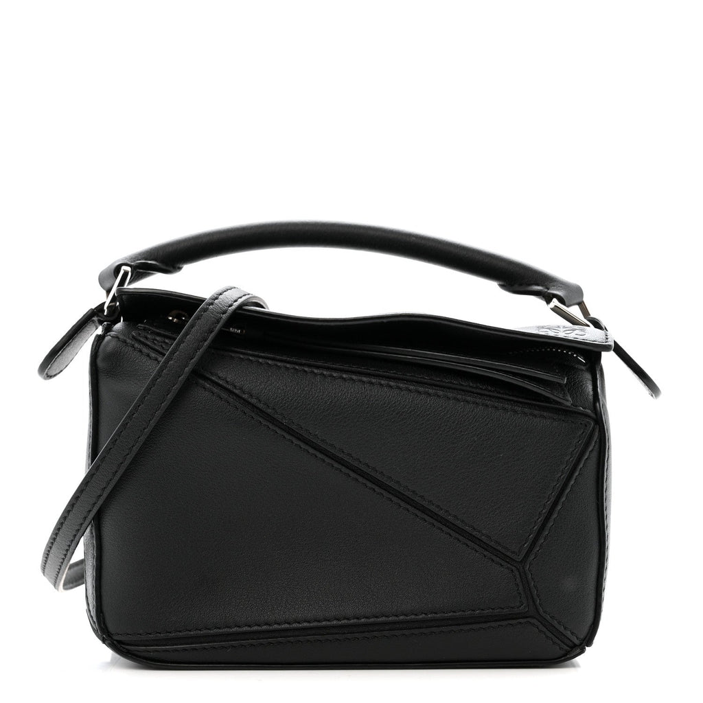 Calfskin Mini Puzzle Bag Black