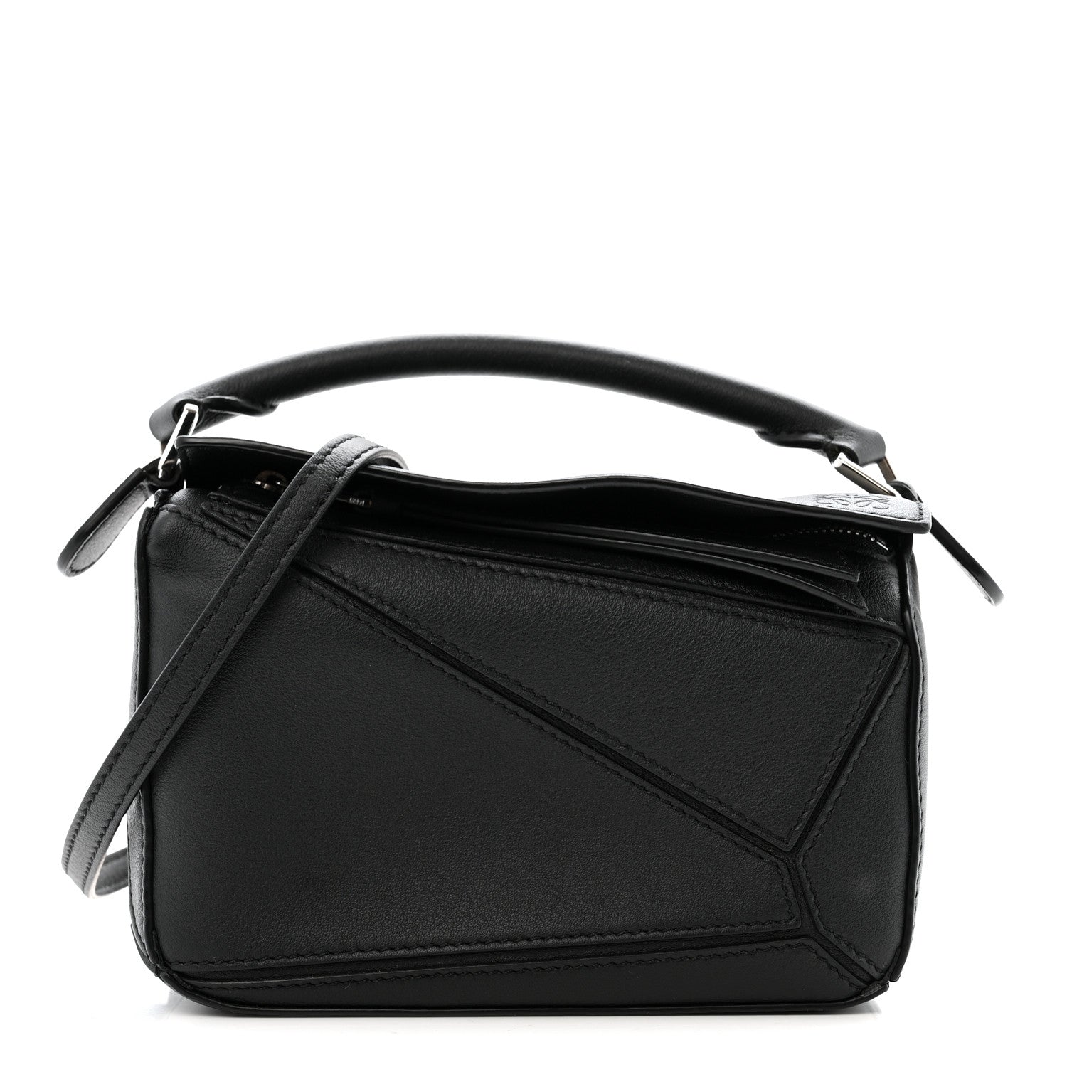 Calfskin Mini Puzzle Bag Black