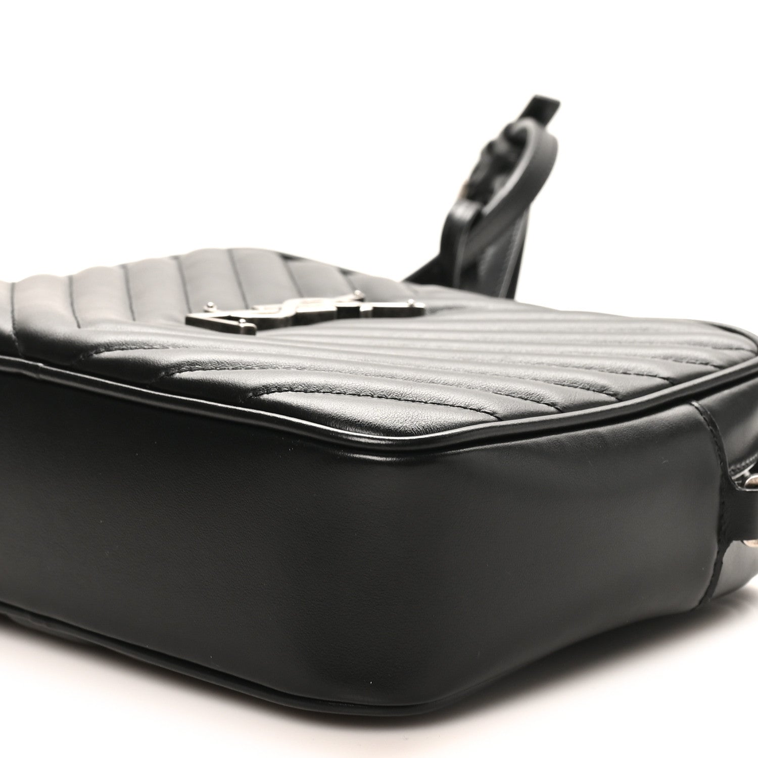 Calfskin Matelasse Monogram Lou Camera Bag Black