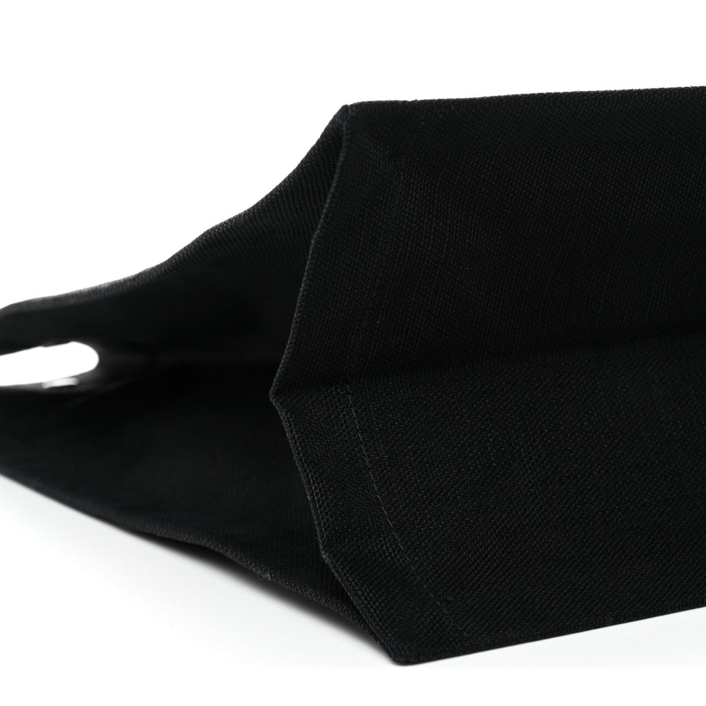 Linen Calfskin Rive Gauche Tote White Black