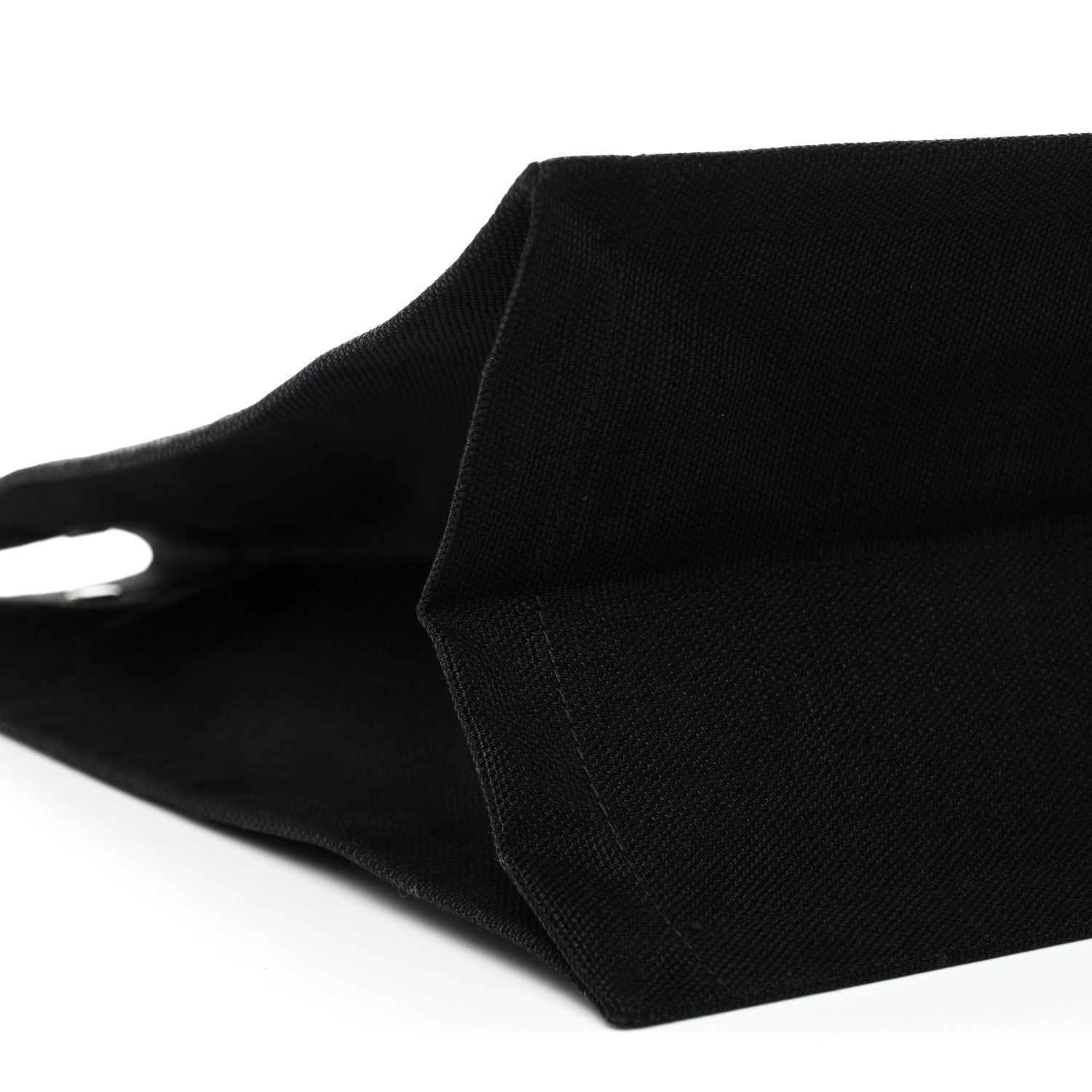 Linen Calfskin Rive Gauche Tote White Black