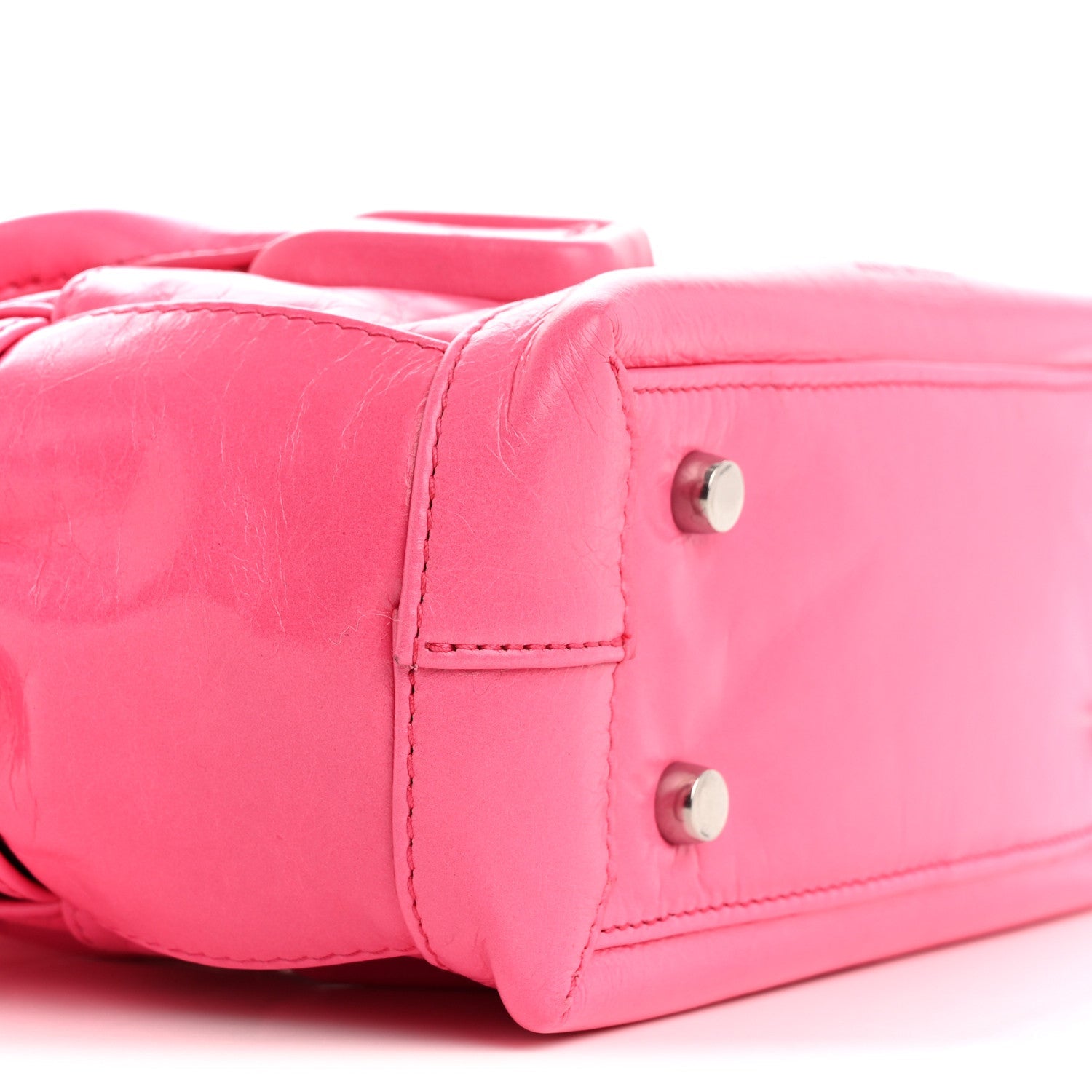 Paper Calfskin Maxi Intrecciato Mini Arco Pink