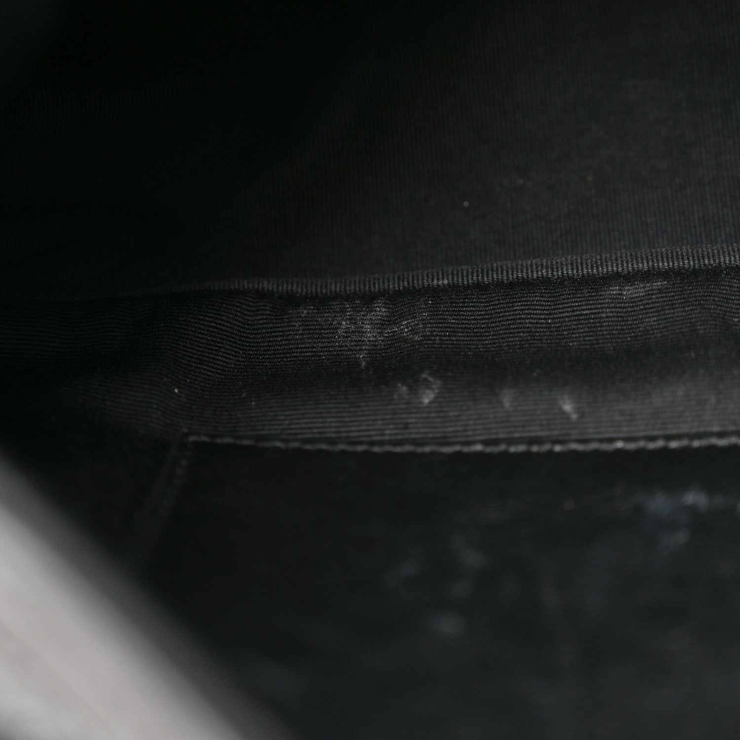 Crinkled Calfskin Matelasse Monogram Medium Niki Chain Satchel Black