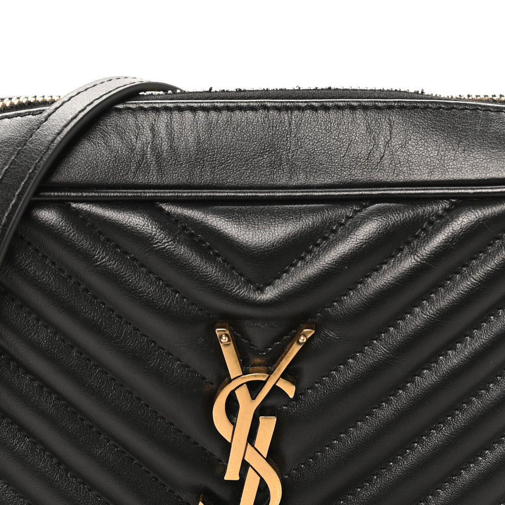 Calfskin Matelasse Monogram Lou Camera Bag Black