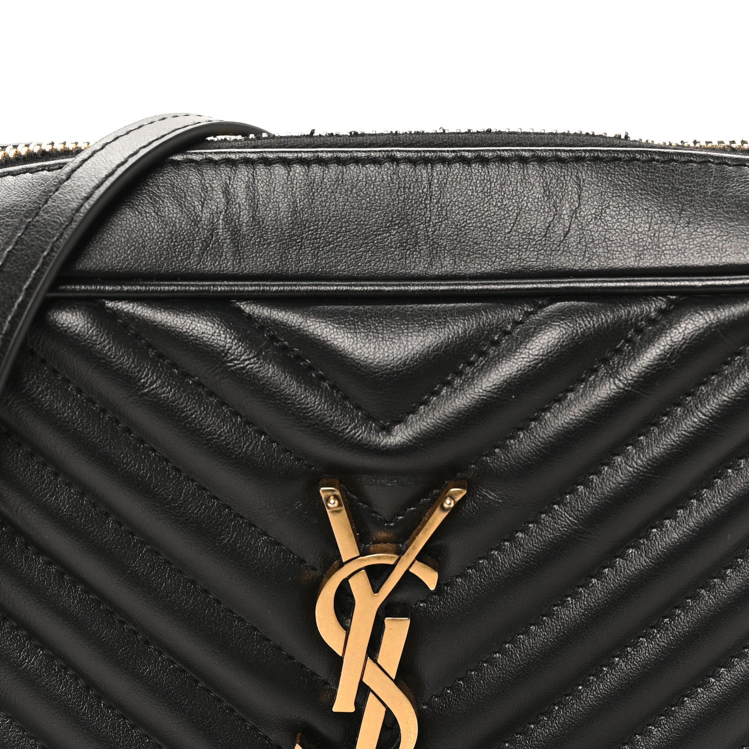 Calfskin Matelasse Monogram Lou Camera Bag Black