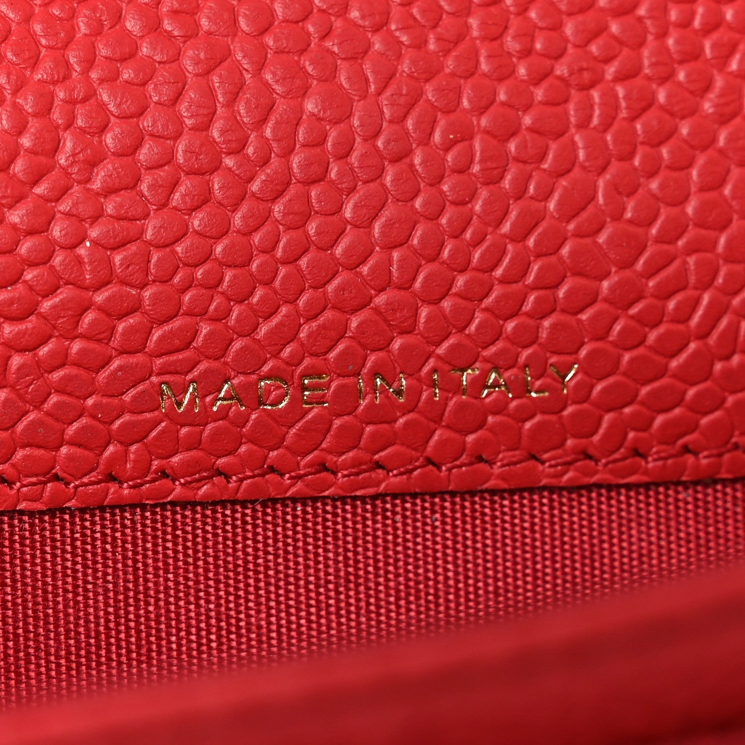 Caviar Quilted Boy Flap  Holder Wallet Red