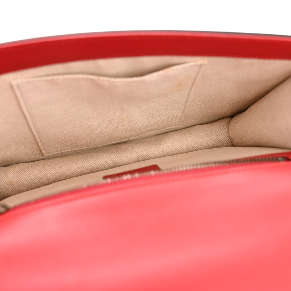 Calfskin Web Medium Peony Chain Shoulder Bag Red