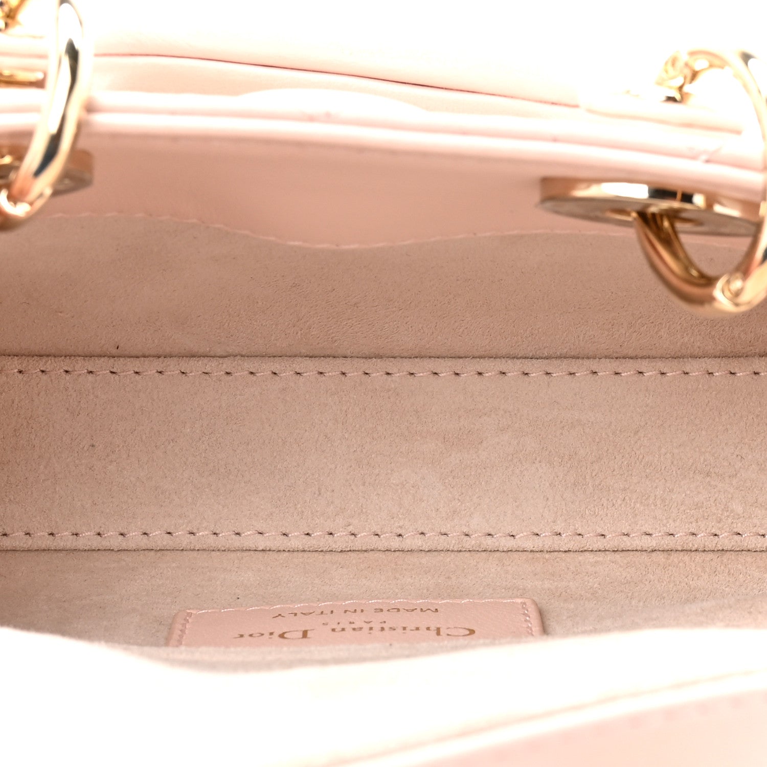 Lambskin Cannage Micro Lady D-Joy Powder Pink