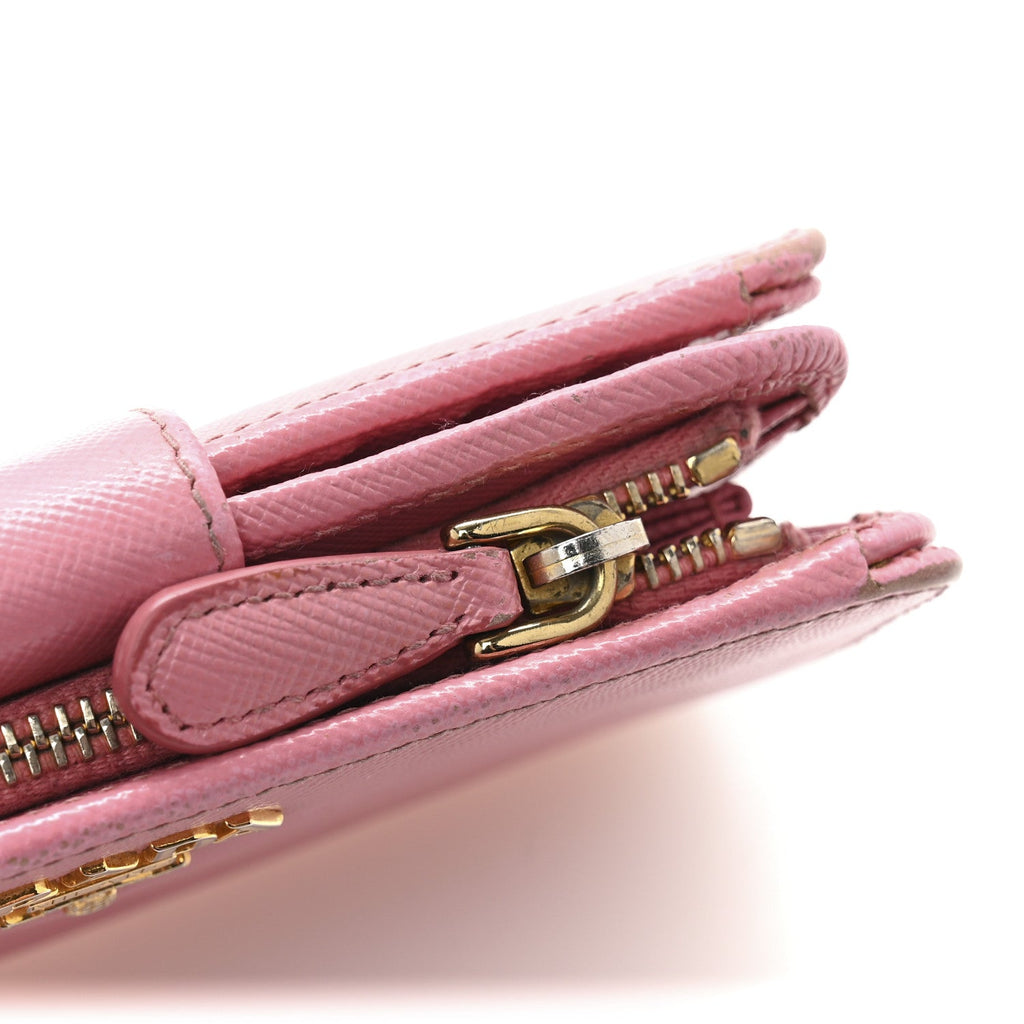 Saffiano Metal Compact Wallet Geranio