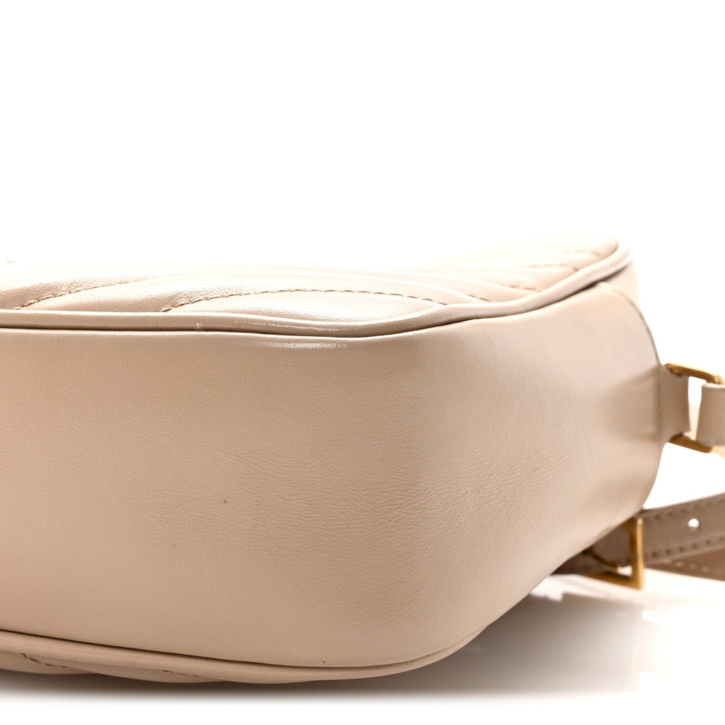 Calfskin Matelasse Monogram Lou Camera Bag Dark Beige
