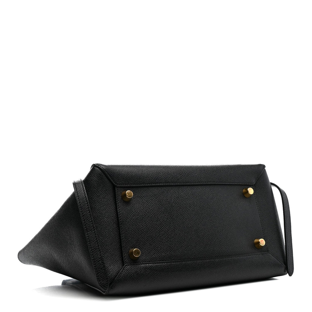 Baby Grained Calfskin Mini Belt Bag Black