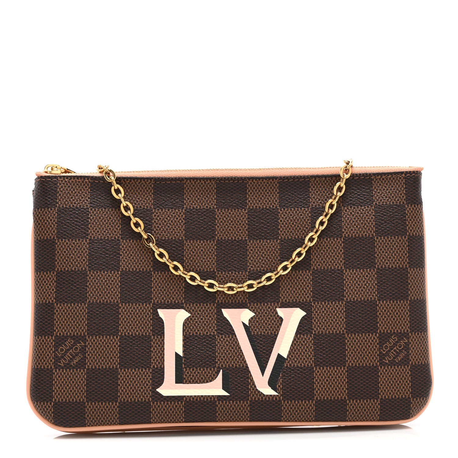 Damier Ebene Double Zip Pochette