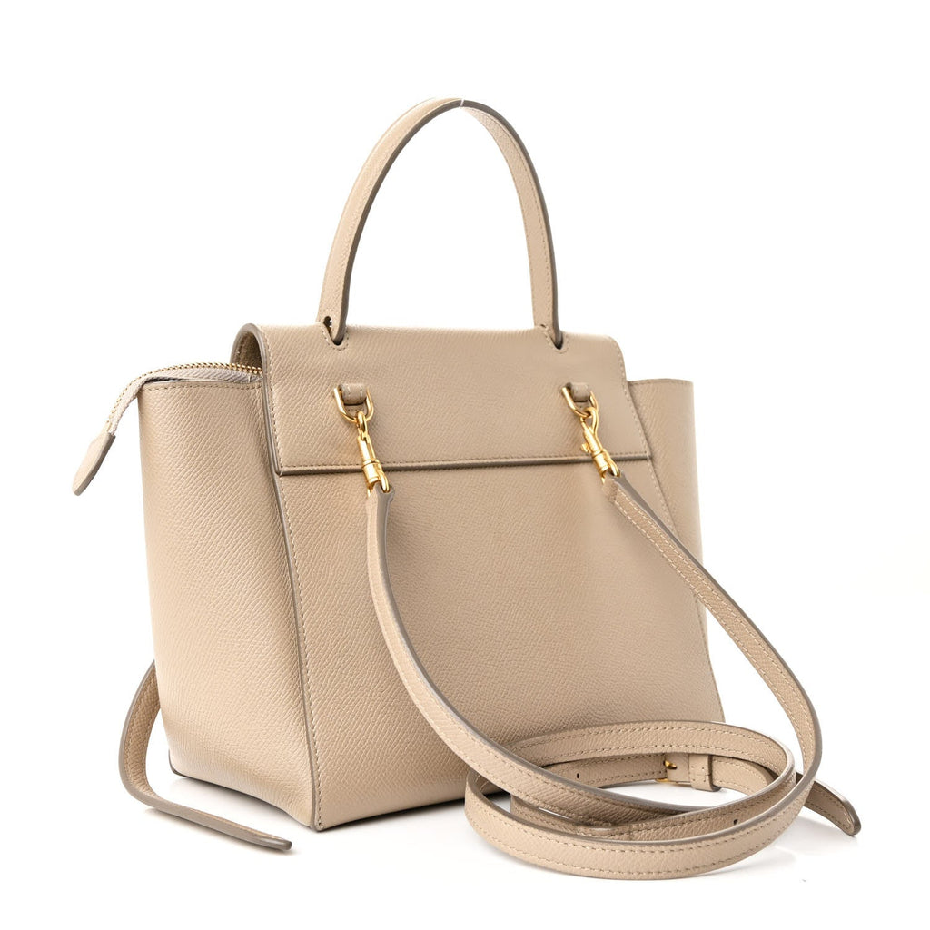Grained Calfskin Nano Belt Bag Light Taupe