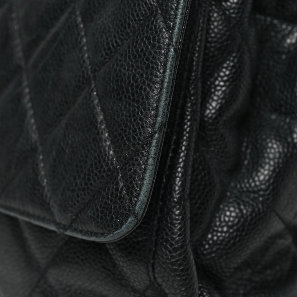Caviar Quilted Backpack Black