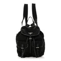 Tessuto Nylon Soft Calfskin Backpack Black