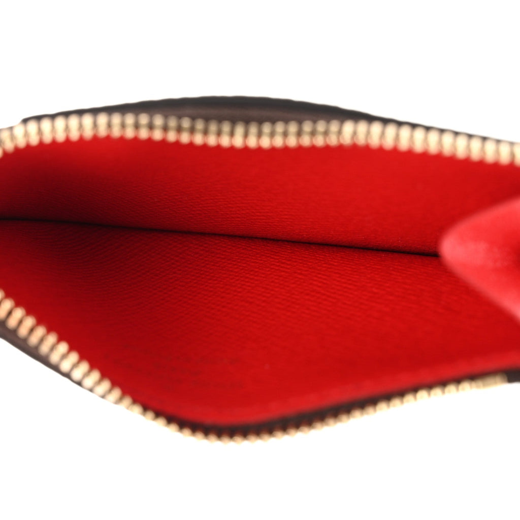 Monogram Zipped Romy  Holder Red
