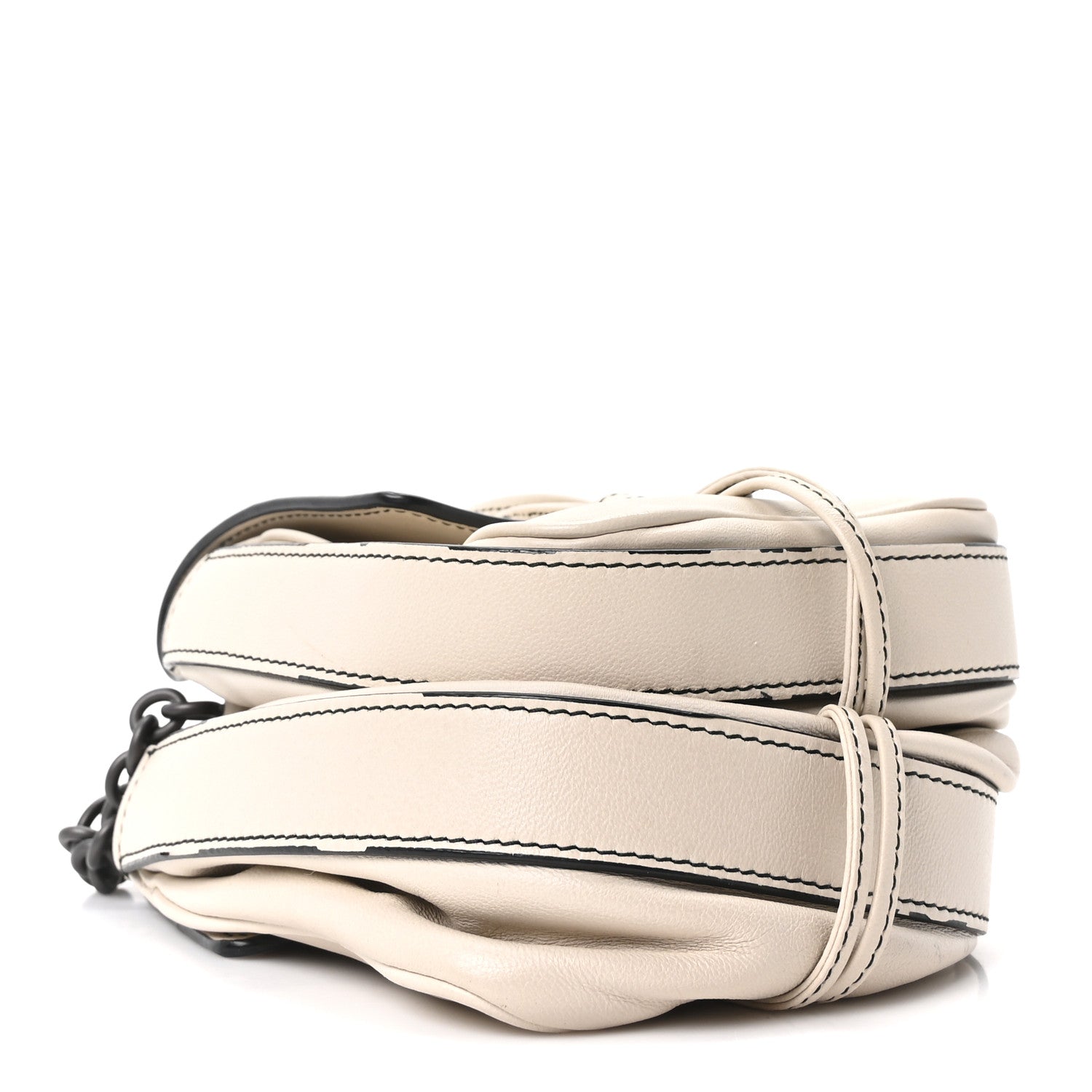 Nappa Intrecciato Double Pocket Crossbody Mist Black