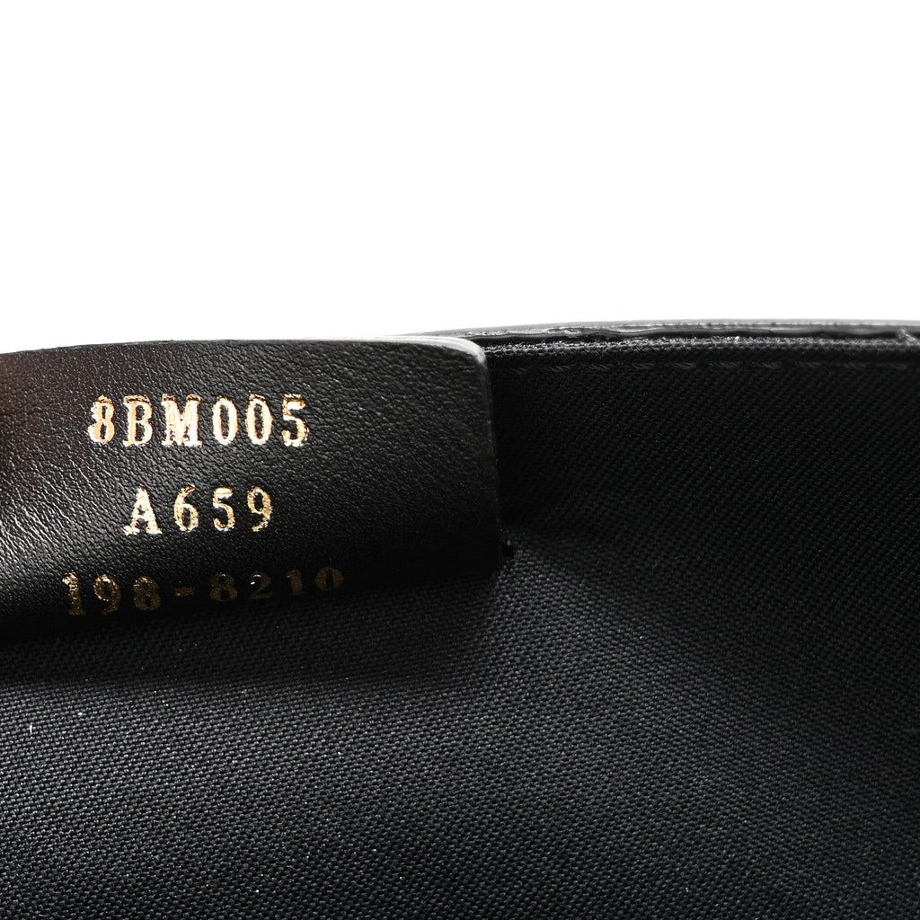 Vitello Liberty F is Fendi Bi-Color FF 1974 Embossed Envelope Belt Bag Maya Black
