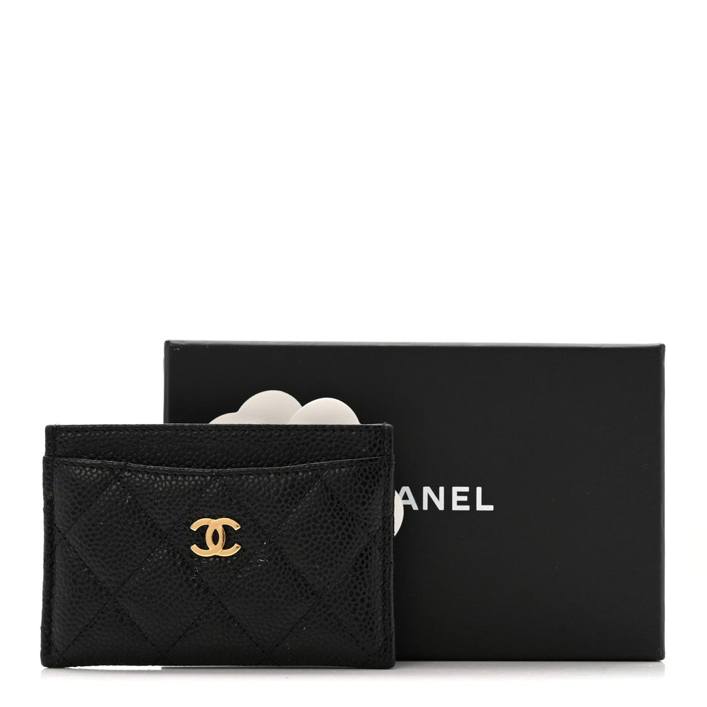 Caviar Quilted  Holder Black