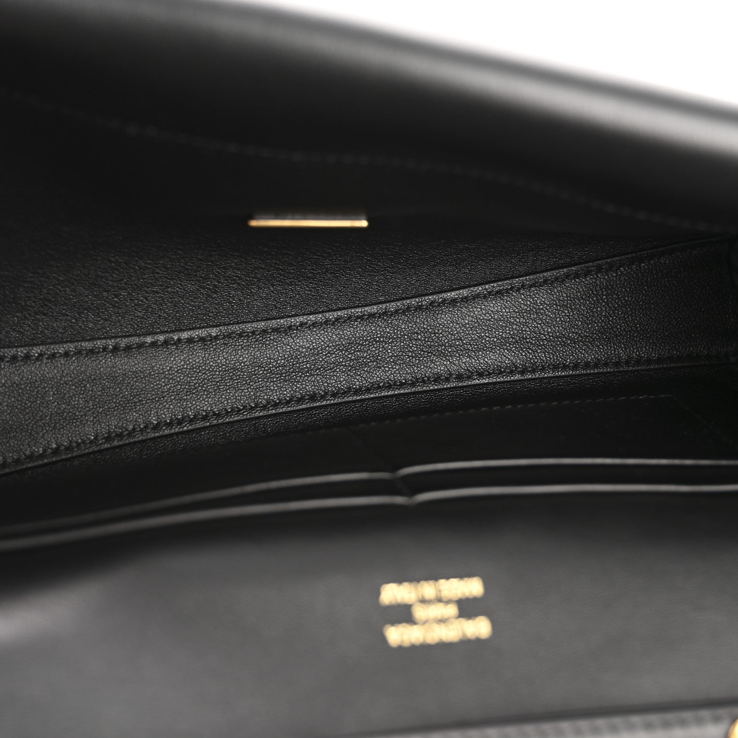 Smooth Calfskin Small Bel Air Clutch On Strap Black