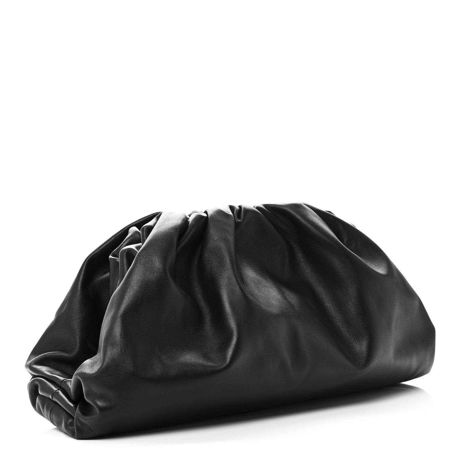 Smooth Butter Calf The Pouch Oversized Clutch Black