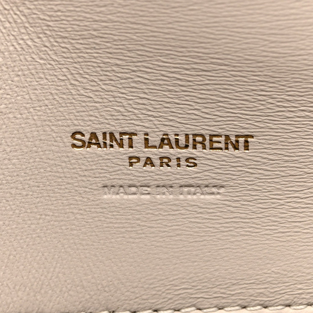 Lambskin Quilted Gaby Phone Holder Crossbody Crema Soft