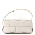 Lambskin Maxi Intrecciato Small Brick Cassette Bag White