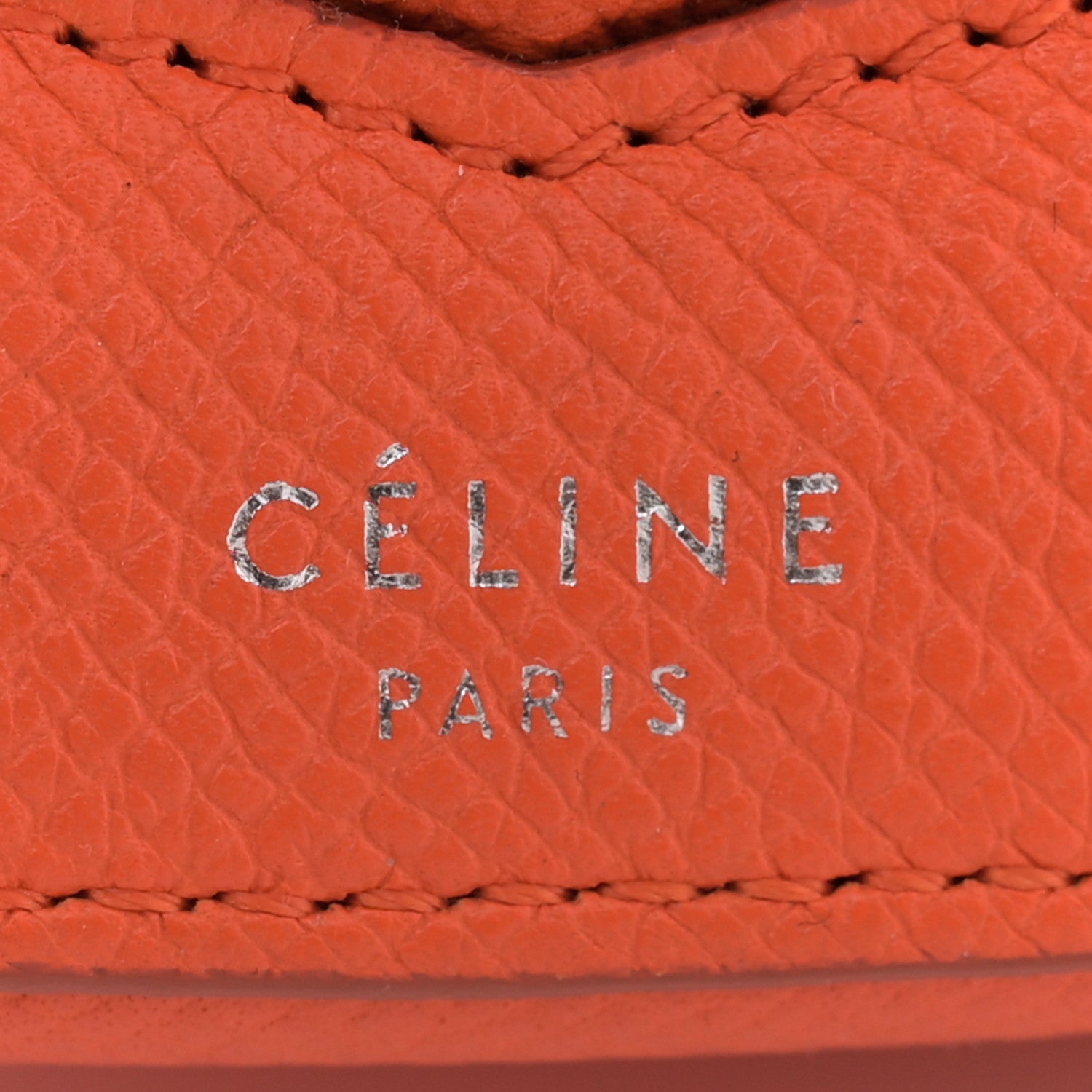 Grained Calfskin Small Trotteur Orange