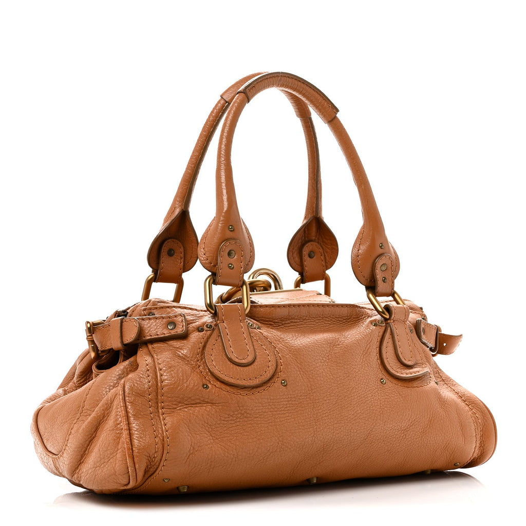 Calfskin Medium Paddington Satchel Tan