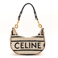 Textile Medium Ava Shoulder Bag White Black