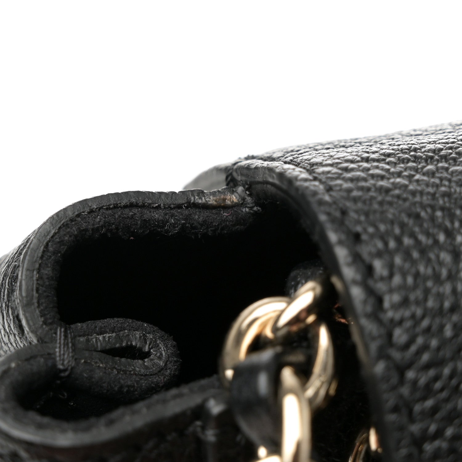 Glossy Goatskin Medium Lily Black