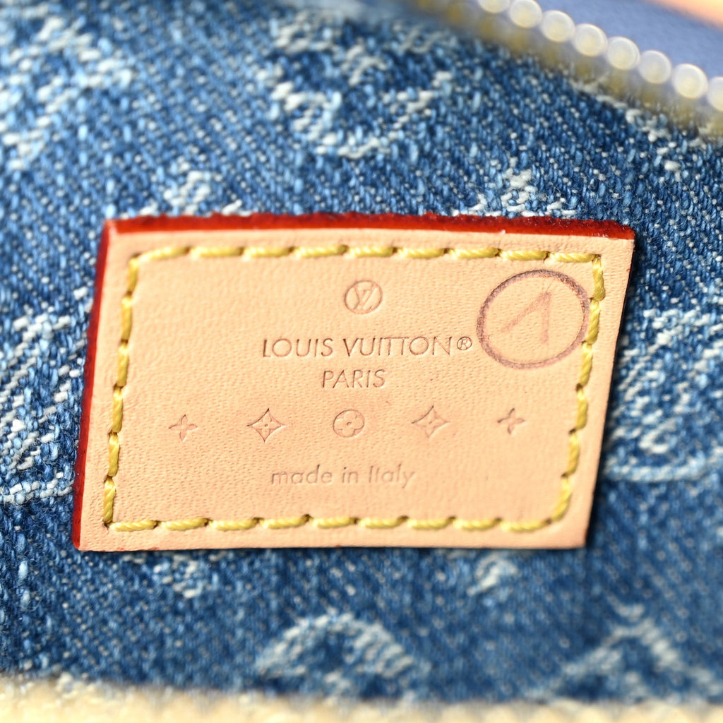 Monogram Denim High Rise Bumbag Blue