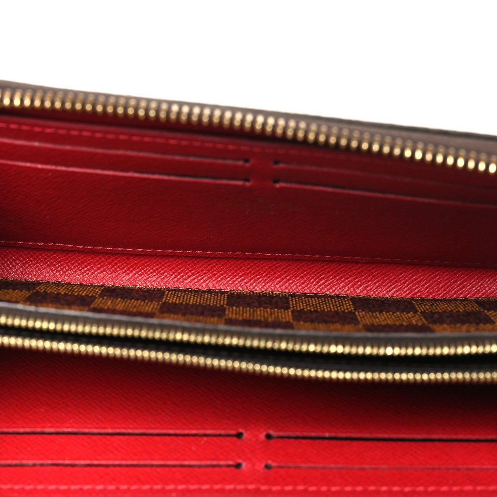 Damier Ebene Clemence Wallet Cherry