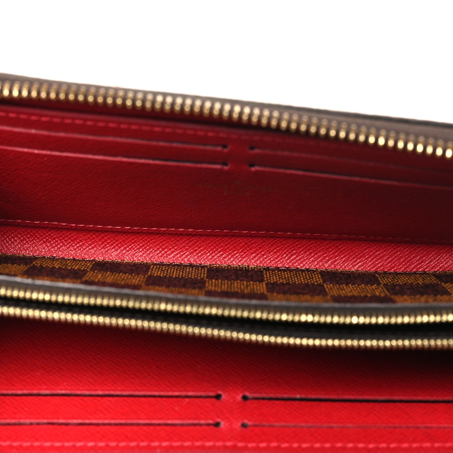 Damier Ebene Clemence Wallet Cherry