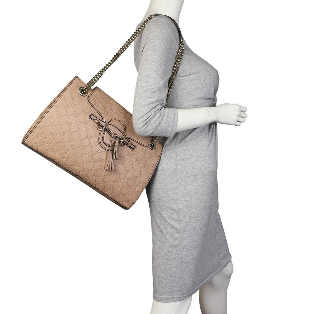 Gucci Emily Guccissima Large Chain Shoulder Bag