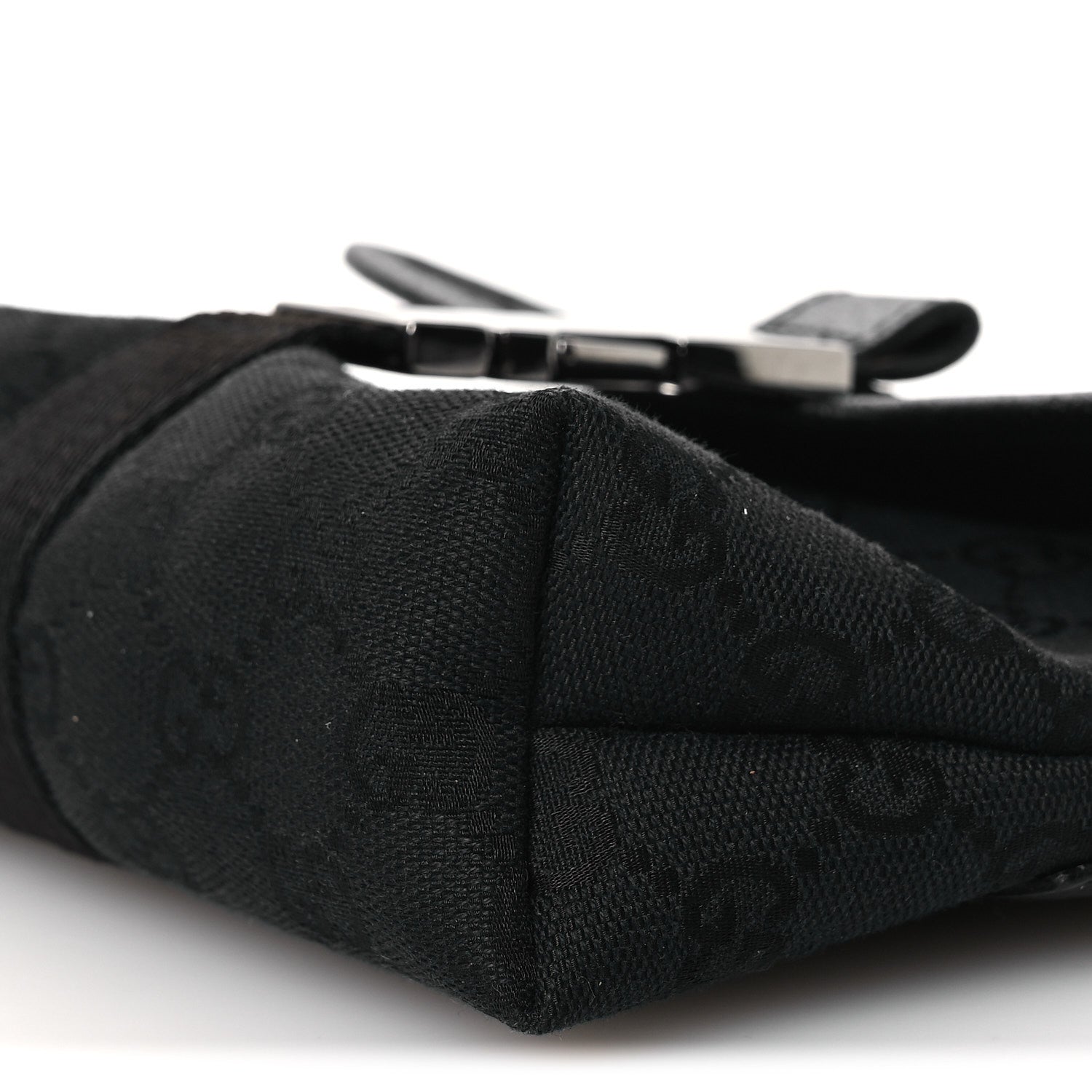 GG Monogram Web Buckle Belt Bag Black