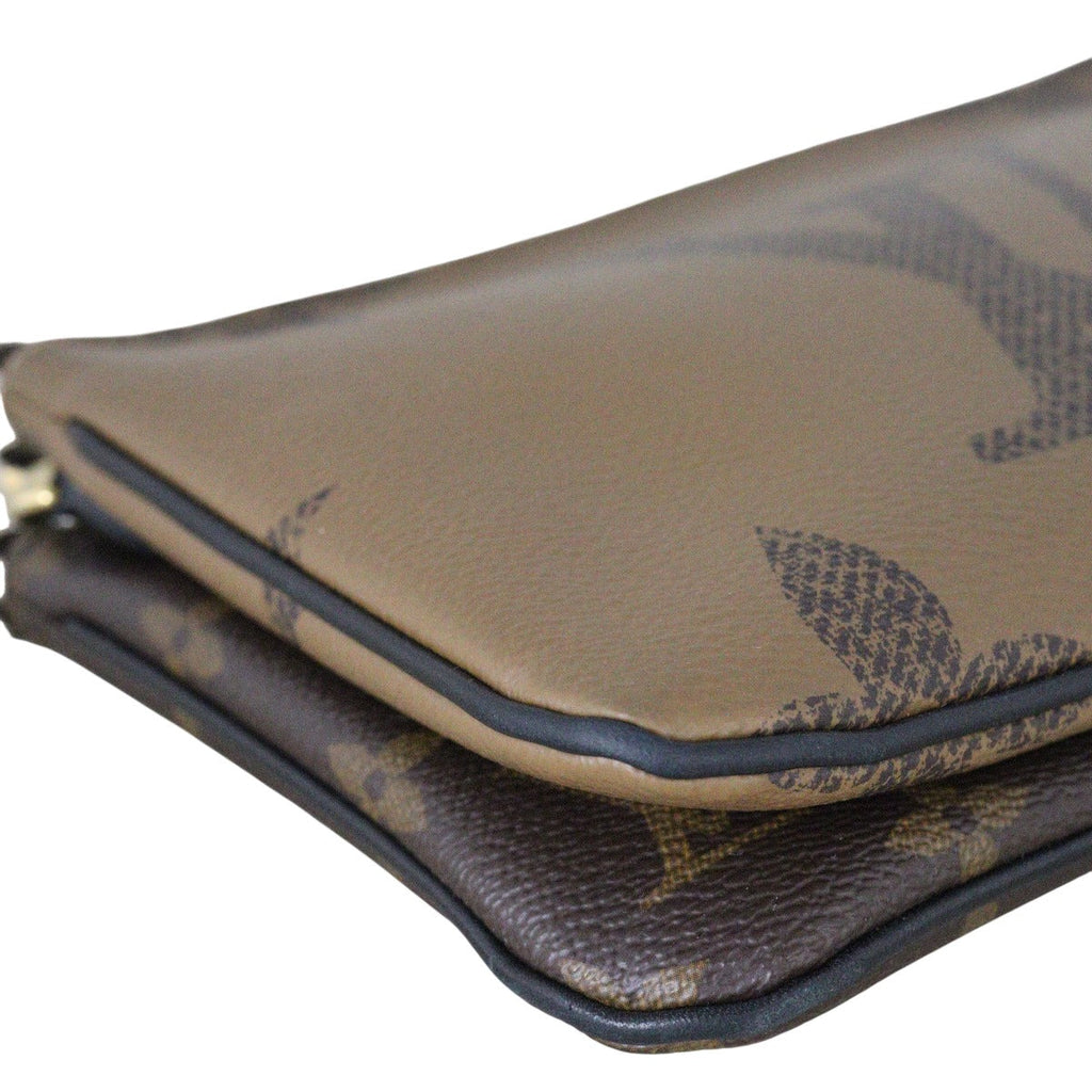 Louis Vuitton Double Zip Pochette Monogram Giant Reverse
