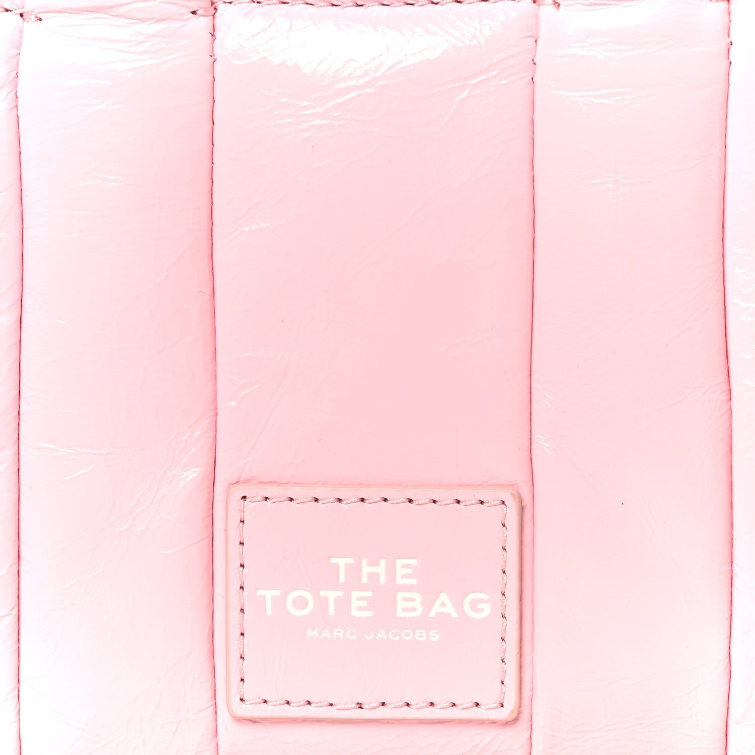 Shiny Crinkled Calfskin Mini The Tote Bag Pink